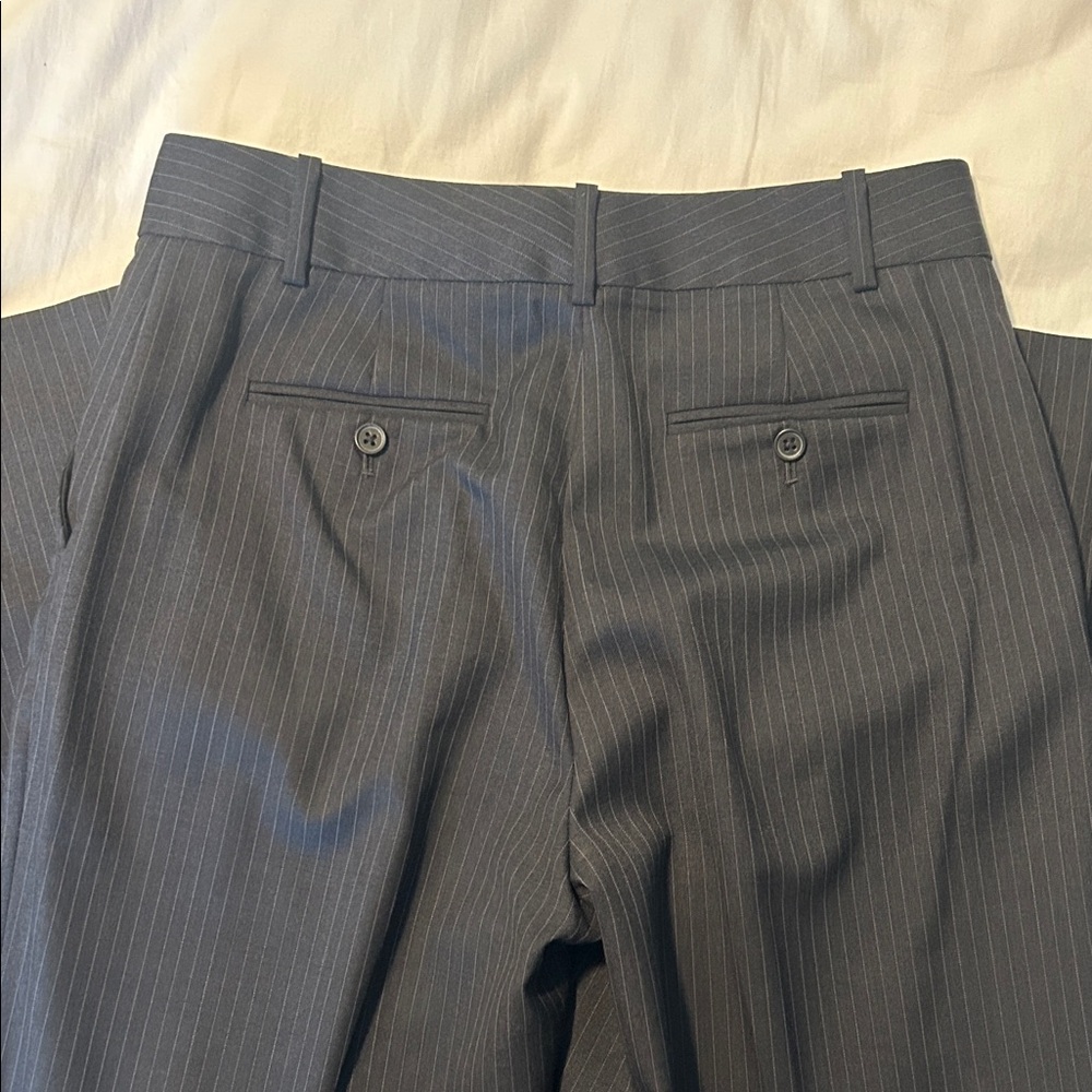 J. Crew Hutton wide leg Charcoal Pinstripe Trousers- 6T - Picture 8 of 10